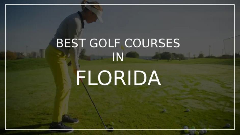 Golfer preparing to swing on a lush green course, highlighting Florida's top-rated golf destinations.