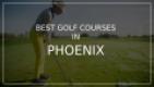 Golfer preparing to swing on a lush green course in Phoenix with clear skies, highlighting top golfing destinations.